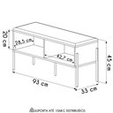 Ver imagem 4 de Banco Sapateira Estofada para Quarto Pé Metal Arlo A10 Hanover/dourado - Mpozenato