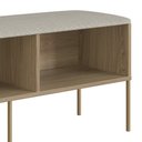 Ver imagem 7 de Banco Sapateira Estofada para Quarto Pé Metal Arlo A10 Hanover/dourado - Mpozenato