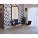 Ver imagem 3 de Conjunto de Mesa Dobrável Retrátil 1,40 Branco/Noronha Inox + 4 Cadeiras Slim - Preta