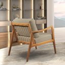 Ver imagem 4 de Poltrona Giulia Luxo Madeira Maciça Castellar Móbile Corino Off White Corino Off White