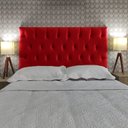 Ver imagem 2 de Cabeceira Cama Box King Capitone Luna Suede Liso Vermelho 195X 80 RBL