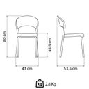 Ver imagem 3 de Cadeira Tramontina Sissi Eco em Polipropileno e Fibra de Vidro Fechada Cinza 92046417