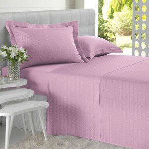Kit Colcha Solteiro All Design Mini Poa 2 pçs - Rosa