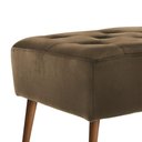 Ver imagem 2 de Banco Estofado Rubi 1,60m Suede Marrom - Clique Decorações