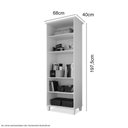 Ver imagem 3 de Armário Organizador Multiuso com Prateleiras Library Preto - Luapa
