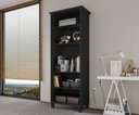 Ver imagem 1 de Armário Organizador Multiuso com Prateleiras Library Preto - Luapa