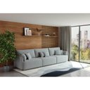 Ver imagem 2 de Sofá Living Barcelona 3,25m em Linho Brooks Cinza Médio - Home Mobily