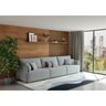 Sofá Living Barcelona 3,25m em Linho Brooks Cinza Médio - Home Mobily - 2
