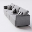 Ver imagem 5 de Sofá Living Barcelona 3,25m em Linho Brooks Cinza Médio - Home Mobily