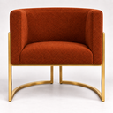 Ver imagem 7 de Poltrona Decorativa Luna Bouclé Premium para Sala Escritório Recepção Base Circular em Ferro Madeira