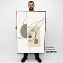 Ver imagem 2 de Quadro Decorativo em Canvas Abstrato Elegance - Moldura Preta - 120 x 80cm
