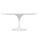 Ver imagem 2 de Mesa de Jantar Saarinen Oval 244x137 Cm Mármore Carrara Base Branca Linn Design Mesa de Jantar Saari