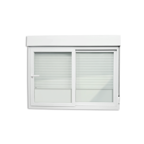 Janela de Correr Pvc Branco Veneziana Integrada Manual Anti Ruído Itec