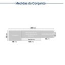 Ver imagem 7 de Cozinha Modulada 5 Peças 3 Aéreos 1 Balcão 1 Cristaleira Nara CabeCasa MadeiraOriginals Cinza