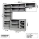 Ver imagem 5 de Cozinha Modulada 5 Peças 3 Aéreos 1 Balcão 1 Cristaleira Nara CabeCasa MadeiraOriginals
