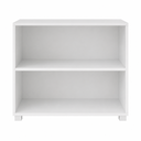 Ver imagem 4 de Estante Baixa Armário Livreiro 2 Nichos BL63 Branco - BRV Móveis