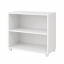 Ver imagem 2 de Estante Baixa Armário Livreiro 2 Nichos BL63 Branco - BRV Móveis