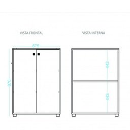Armário Multiuso 2 Portas Office Brv Móveis - 5