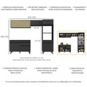 Ver imagem 4 de Armário de Cozinha Compacta 4 peças MP3692.895 Veneza Preto