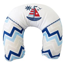 Almofada Amamentação Minasrey Marinheiro Chevron Azul - 1
