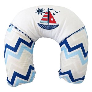 Almofada Amamentação Minasrey Marinheiro Chevron Azul