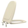Assento Sanitário Polipropileno Soft Close Monte Carlo Creme para Vaso Deca - 2