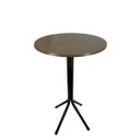 Ver imagem 1 de Mesa Bistrô Alto Preto com Tampo Redondo Amadeirado