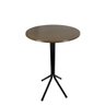 Mesa Bistrô Alto Preto com Tampo Redondo Amadeirado - 1