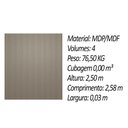 Ver imagem 3 de Painel de Cozinha até 90 Pol Modular 2.6 Ripado 258x250cm Gris Fosco - Linea Brasil
