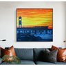 Lindo Quadro para Decorar Sala Pintado a Mão Ponte Metálica Ponto Turístico Fortaleza - 2