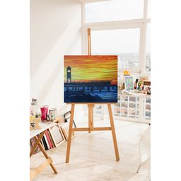 Lindo Quadro para Decorar Sala Pintado a Mão Ponte Metálica Ponto Turístico Fortaleza - 5