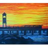 Lindo Quadro para Decorar Sala Pintado a Mão Ponte Metálica Ponto Turístico Fortaleza - 3
