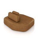 Ver imagem 6 de Sofá Ilha Dakota Chaise 168cm Modulado Encosto Almofada Solta Pu Caramelo G33 - Gran Belo
