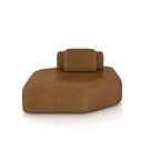 Ver imagem 1 de Sofá Ilha Dakota Chaise 168cm Modulado Encosto Almofada Solta Pu Caramelo G33 - Gran Belo