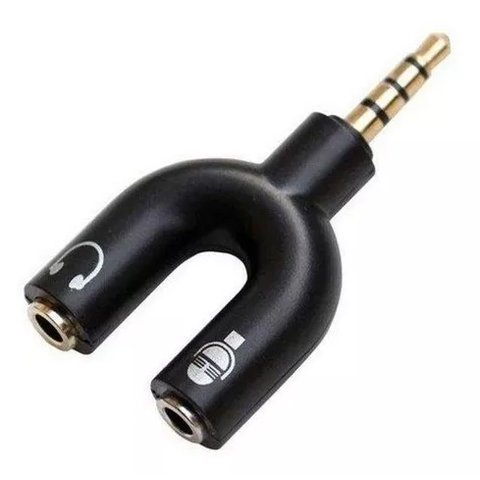 Adaptador P2 4c X 2 Jack P2 Femea (fone + Mic) Tebera