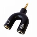 Ver imagem 2 de Adaptador P2 4c X 2 Jack P2 Femea (fone + Mic) Tebera