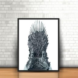 Quadro Moldura Game of Thrones Trono de Ferro Espadas 60x40 - 1