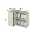 Ver imagem 4 de Aéreo Canto Reto 01 Porta com Nicho Decorativo 100% MDF Fineze Bege/Areia HP