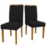 Conjunto Mesa 100Cm + 4 Cadeiras Ipê/Preto/Vl07 - 2