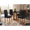 Conjunto Mesa 100Cm + 4 Cadeiras Ipê/Preto/Vl07 - 4
