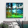 Quadro Decorativo de Paisagem de Árvores para Decoração Pintado a Mão em Acrílico - 1