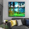 Quadro Decorativo de Paisagem de Árvores para Decoração Pintado a Mão em Acrílico - 4