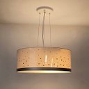 Ver imagem 1 de Luminária de Teto Pendente Poá 40x15 Bege 2 em 1 Tom Luz