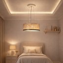 Ver imagem 2 de Luminária de Teto Pendente Poá 40x15 Bege 2 em 1 Tom Luz