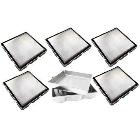 Ralo Oculto Invisivel 15x15 Inox Discreto Kit 6 Uni Banheiro Cozinha Lavabo Varanda Lavanderia Casa