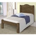 Ver imagem 1 de Cama Solteiro Thalia em MDF Castanho Wood com Pintura UV Cambel Móveis