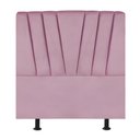Ver imagem 1 de Cabeceira Solteiro Cama Box Estofada 90 Cm Antonella Suede Rosa