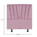Ver imagem 3 de Cabeceira Solteiro Cama Box Estofada 90 Cm Antonella Suede Rosa