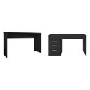 Ver imagem 2 de Conjunto de Escritório 2 Peças Mesa Gamer e Escrivaninha Gávea Preto