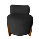 Ver imagem 2 de Poltrona Decorativa Mônaco Couro Preto